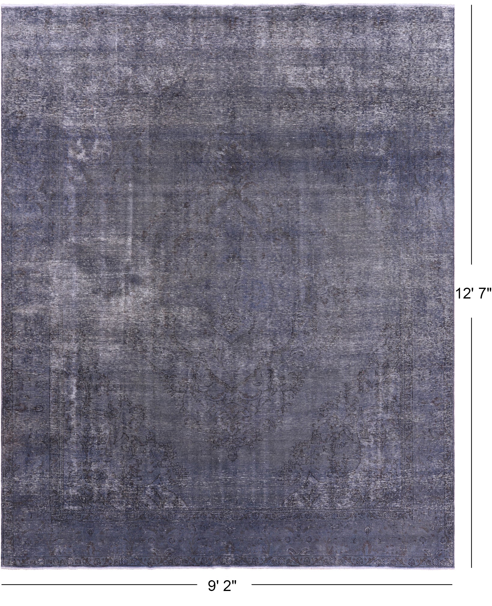 Persian Overdyed Handmade Wool Area Rug - 9' 11" X 12' 5" - Golden Nile