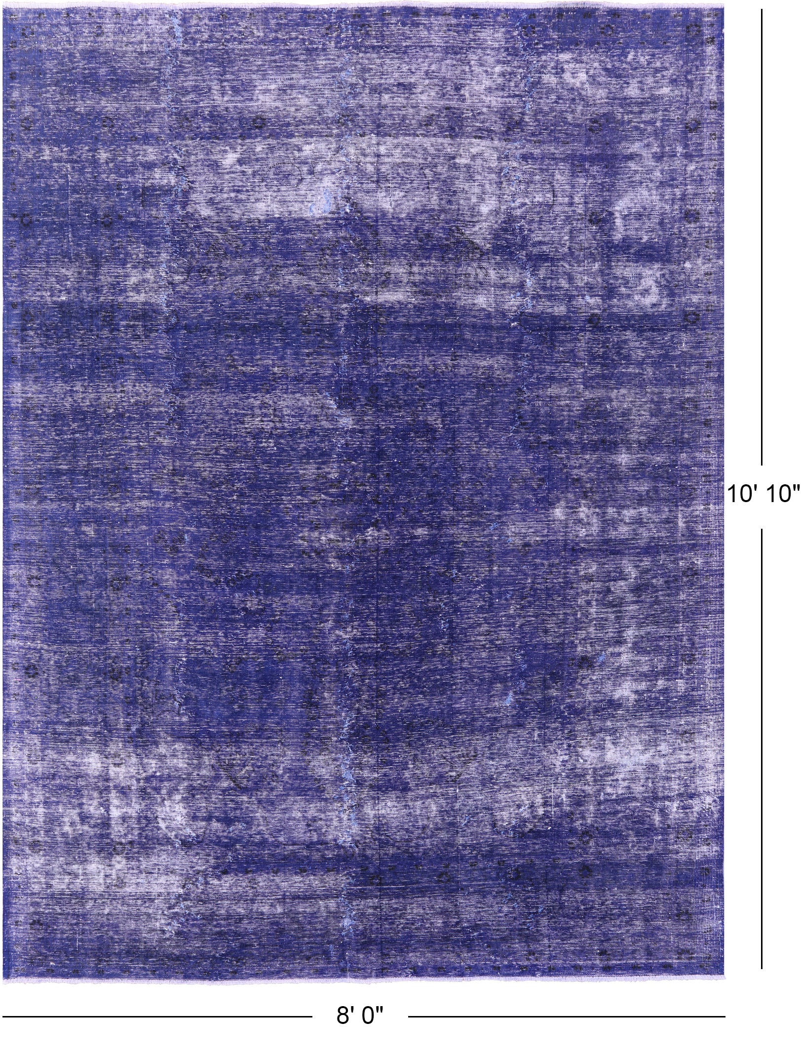 Persian Overdyed Handmade Wool Rug - 8' 0" X 10' 10" - Golden Nile