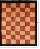 Persian Gabbeh Handmade Wool Rug - 8' 1" X 9' 10" - Golden Nile