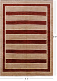 Persian Gabbeh Hand Knotted Wool Area Rug - 6' 3" X 8' 9" - Golden Nile