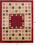 Persian Gabbeh Hand Knotted Wool Rug - 8' 3" X 10' 4" - Golden Nile