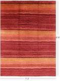 Persian Gabbeh Handmade Wool Rug - 7' 2" X 9' 9" - Golden Nile