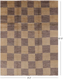 Persian Gabbeh Handmade Wool Area Rug - 8' 2" X 10' 5" - Golden Nile