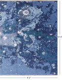 Abstract Modern Hand Knotted Wool & Silk Rug - 8' 2" X 10' 4" - Golden Nile