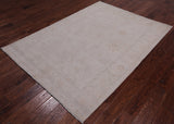 Ivory Peshawar White Wash Handmade Area Rug - 5' 1" X 6' 11"