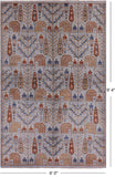 Blue Persian Ziegler Handmade Wool Rug - 6' 0" X 9' 4" - Golden Nile