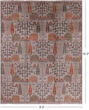 Grey Fine Serapi Hand Knotted Area Rug - 8' 0" X 10' 2" - Golden Nile