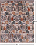 Ivory Persian Ziegler Hand Knotted Wool Rug - 8' 1" X 10' 0" - Golden Nile
