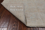 Grey Peshawar White Wash Hand Knotted Area Rug - 4' 10" X 7' 0"