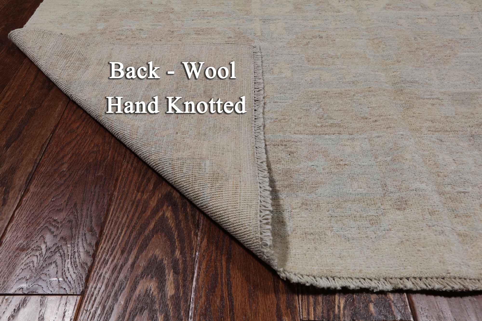 Grey Peshawar White Wash Hand Knotted Area Rug - 4' 10" X 7' 0"
