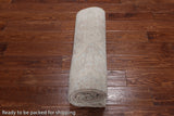 Grey Peshawar White Wash Hand Knotted Area Rug - 4' 10" X 7' 0"