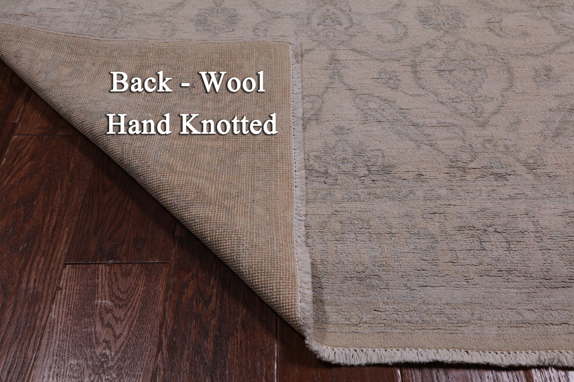 Ivory Persian Washed Out Handmade Area Rug - 4' 0" X 6' 2"