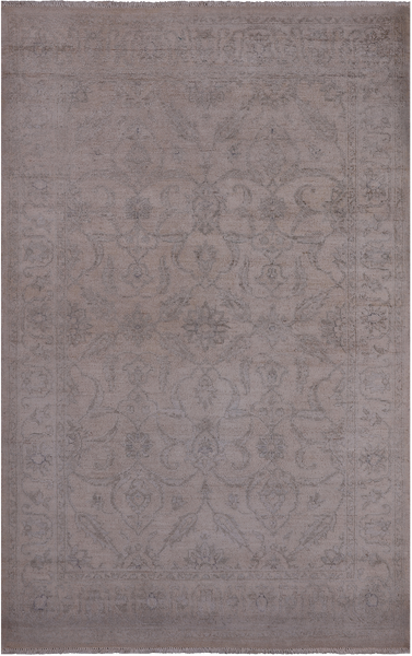 Ivory Persian Washed Out Handmade Area Rug - 4' 0" X 6' 2"