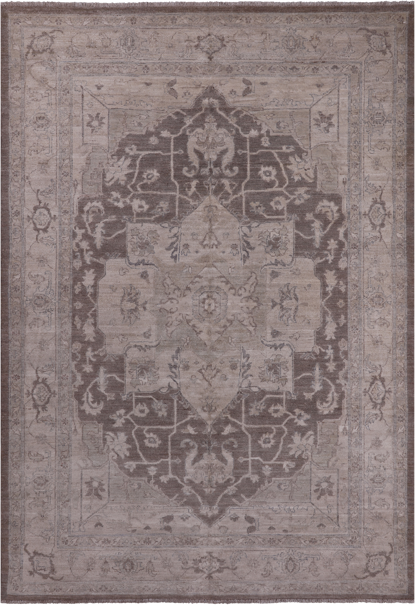 SUPER SALE Persian White Wash Handmade Wool Area Rug - 6' 0" X 8' 9"
