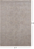Ivory Peshawar White Wash Handmade Area Rug - 5' 1" X 7' 4"