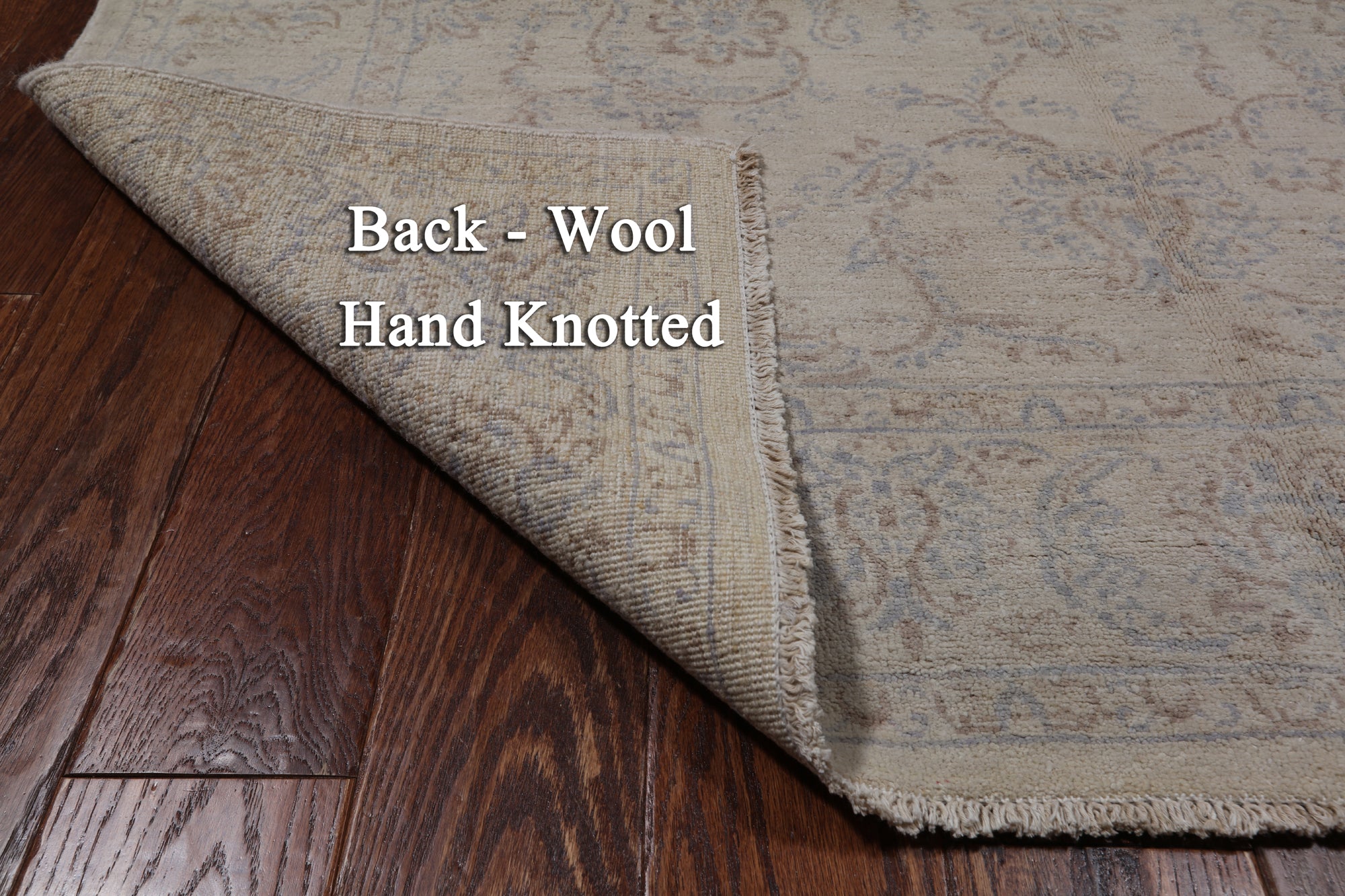 Ivory Peshawar White Wash Handmade Area Rug - 5' 1" X 7' 4"