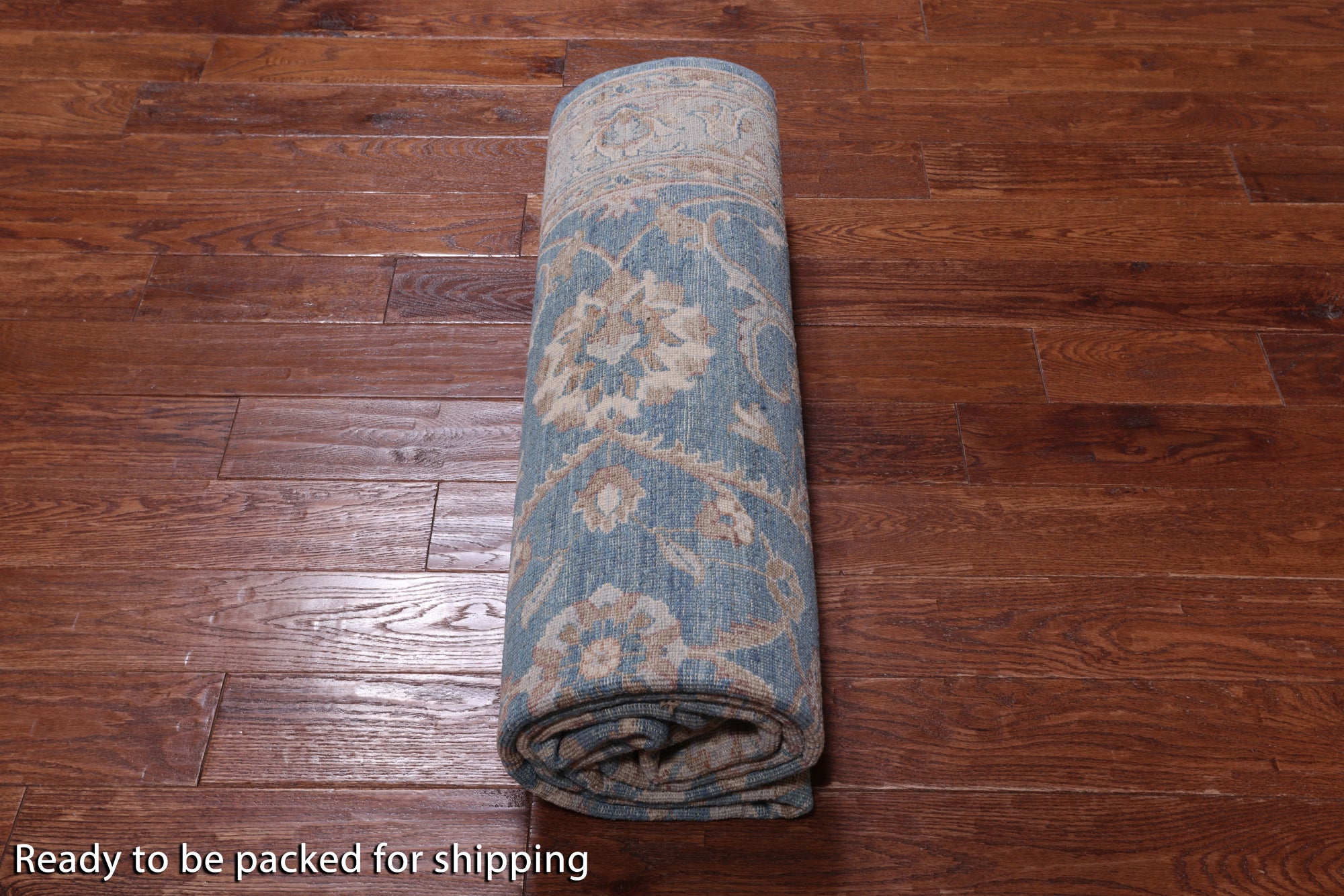Blue Persian White Wash Area Rug - 6' 1" X 9' 1"