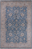 Blue Persian White Wash Area Rug - 6' 1" X 9' 1"