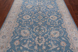 Blue Persian White Wash Area Rug - 6' 1" X 9' 1"