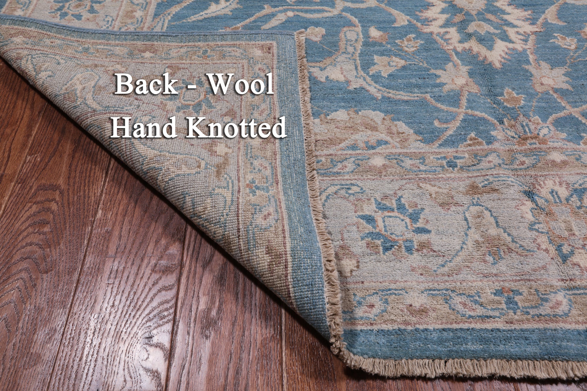 Blue Persian White Wash Area Rug - 6' 1" X 9' 1"