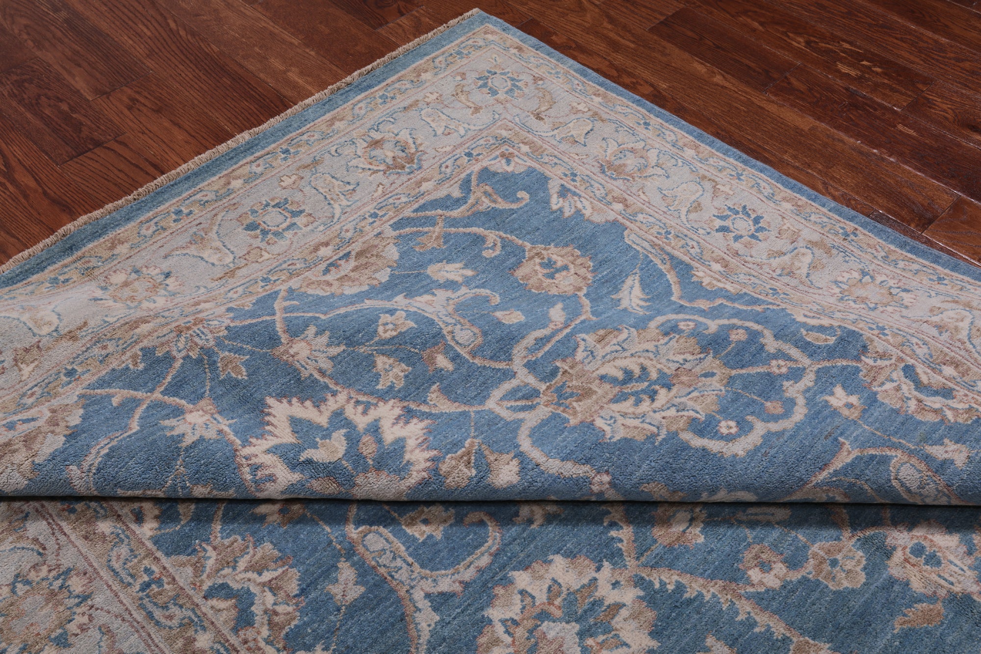 Blue Persian White Wash Area Rug - 6' 1" X 9' 1"