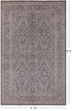 Grey Persian White Wash Wool Area Rug - 5' 10" X 9' 3" - Golden Nile