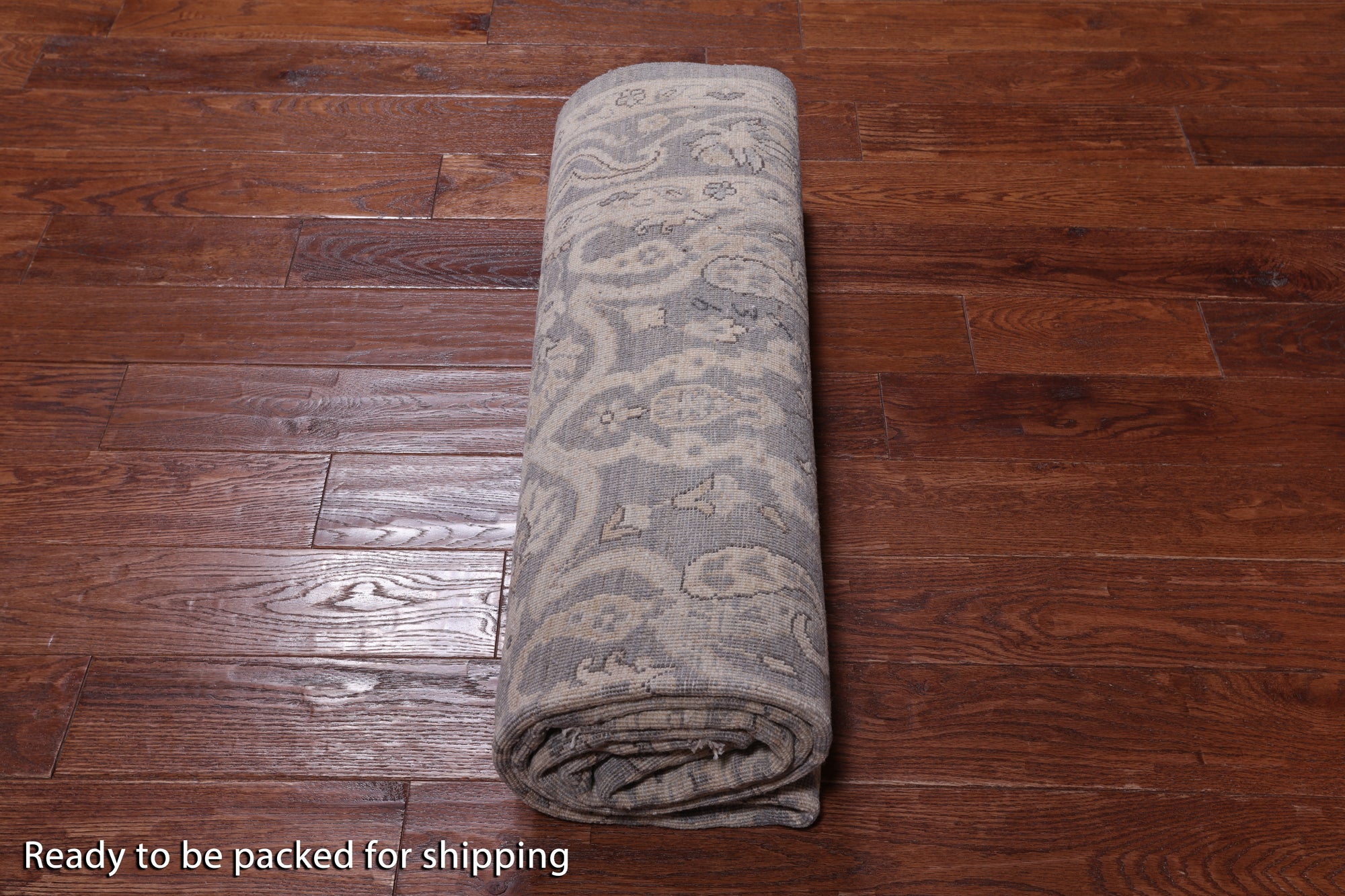 Grey Persian White Wash Wool Area Rug - 5' 10" X 9' 3"