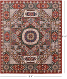 Geometric Persian Mamluk Handmade Area Rug - 8' 4" X 9' 11" - Golden Nile