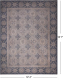 Persian White Wash Area Rug - 12' 4" X 16' 1"