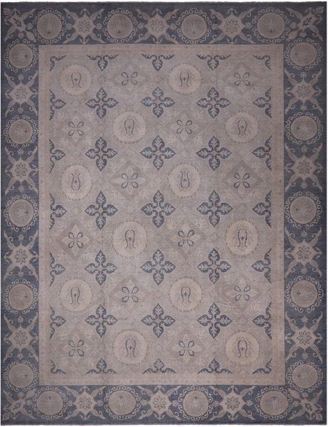 Persian White Wash Area Rug - 12' 4" X 16' 1"