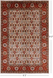 Ivory Fine Serapi Handmade Area Rug - 6' 2" X 9' 2" - Golden Nile