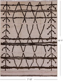 Ivory Moroccan Hand Knotted Area Rug - 7' 10" X 10' 1" - Golden Nile