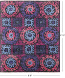 Tribal Gabbeh Hand Knotted Wool Rug - 8' 6" X 9' 10" - Golden Nile