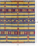 Tribal Moroccan Hand Knotted Wool Rug - 8' 2" X 9' 10" - Golden Nile