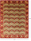 William Morris Handmade Wool Area Rug - 9' 1" X 12' 0" - Golden Nile