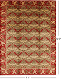 William Morris Hand Knotted Area Rug - 9' 0" X 12' 0" - Golden Nile