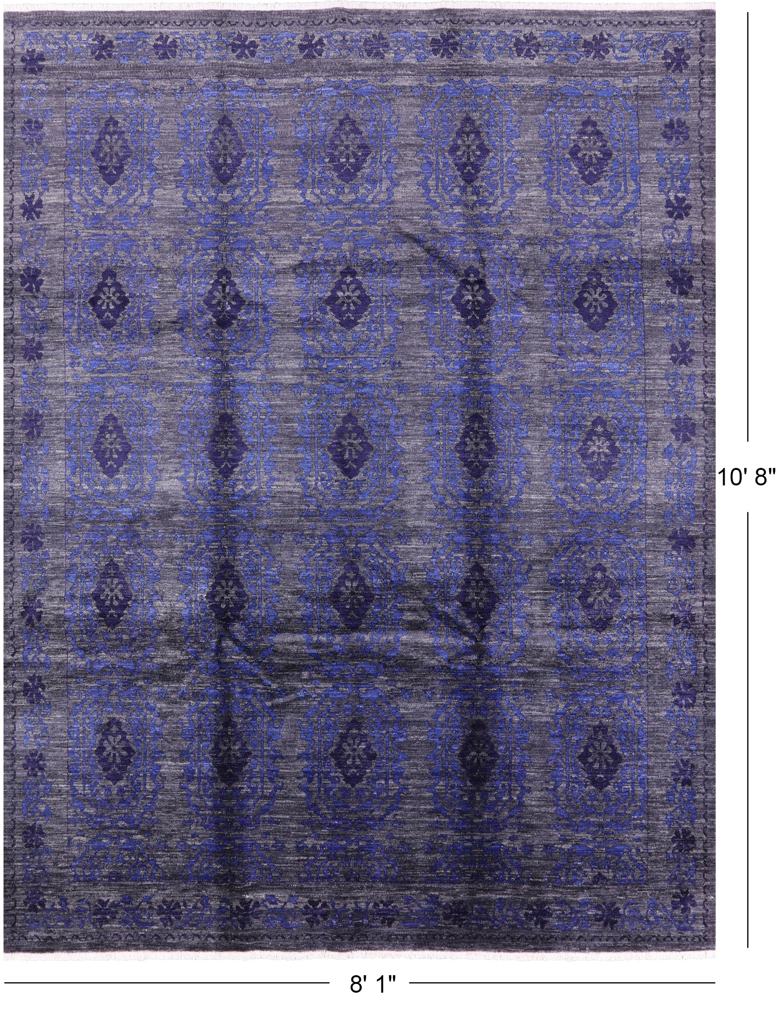 William Morris Handmade Wool Area Rug - 8' 1" X 10' 8" - Golden Nile