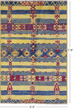 Tribal Moroccan Handmade Wool Area Rug - 5' 3" X 7' 8" - Golden Nile