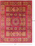 William Morris Hand Knotted Area Rug - 8' 1" X 10' 4" - Golden Nile