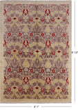 William Morris Handmade Wool Area Rug - 6' 1" X 8' 10" - Golden Nile