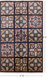 William Morris Stained Glass Handmade Wool Rug - 4' 10" X 8' 3" - Golden Nile