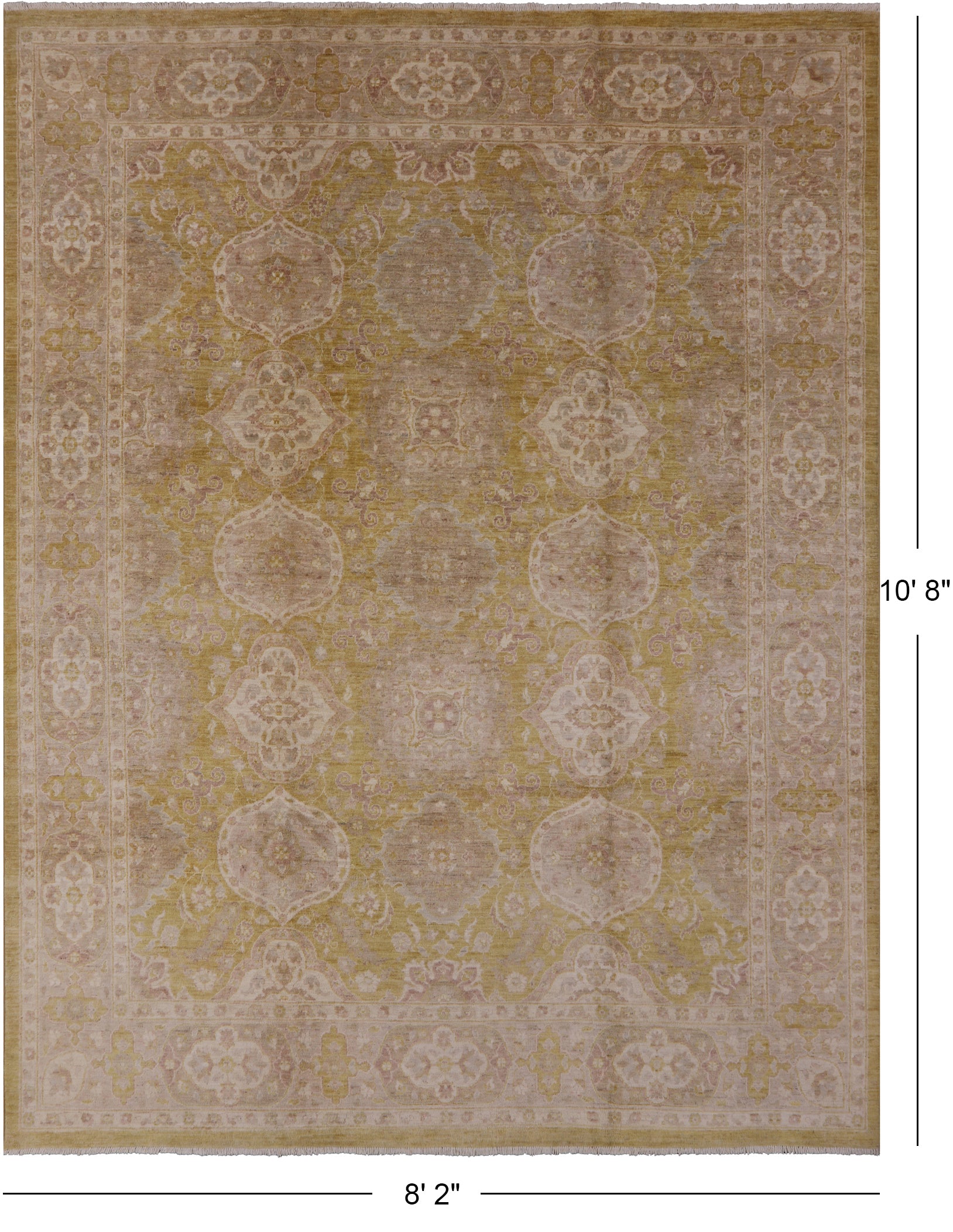 Persian Hand Knotted Wool Area Rug - 8' 2" X 10' 8" - Golden Nile