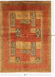 William Morris Hand Knotted Wool Area Rug - 6' 1" X 8' 7" - Golden Nile
