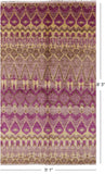 Ikat Handmade Wool Area Rug - 5' 1" X 8' 3" - Golden Nile