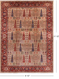 Super Fine Serapi Handmade Area Rug - 8' 10" X 11' 10" - Golden Nile