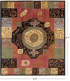 Persian Gabbeh Hand Knotted Wool Area Rug - 8' 4" X 9' 7" - Golden Nile