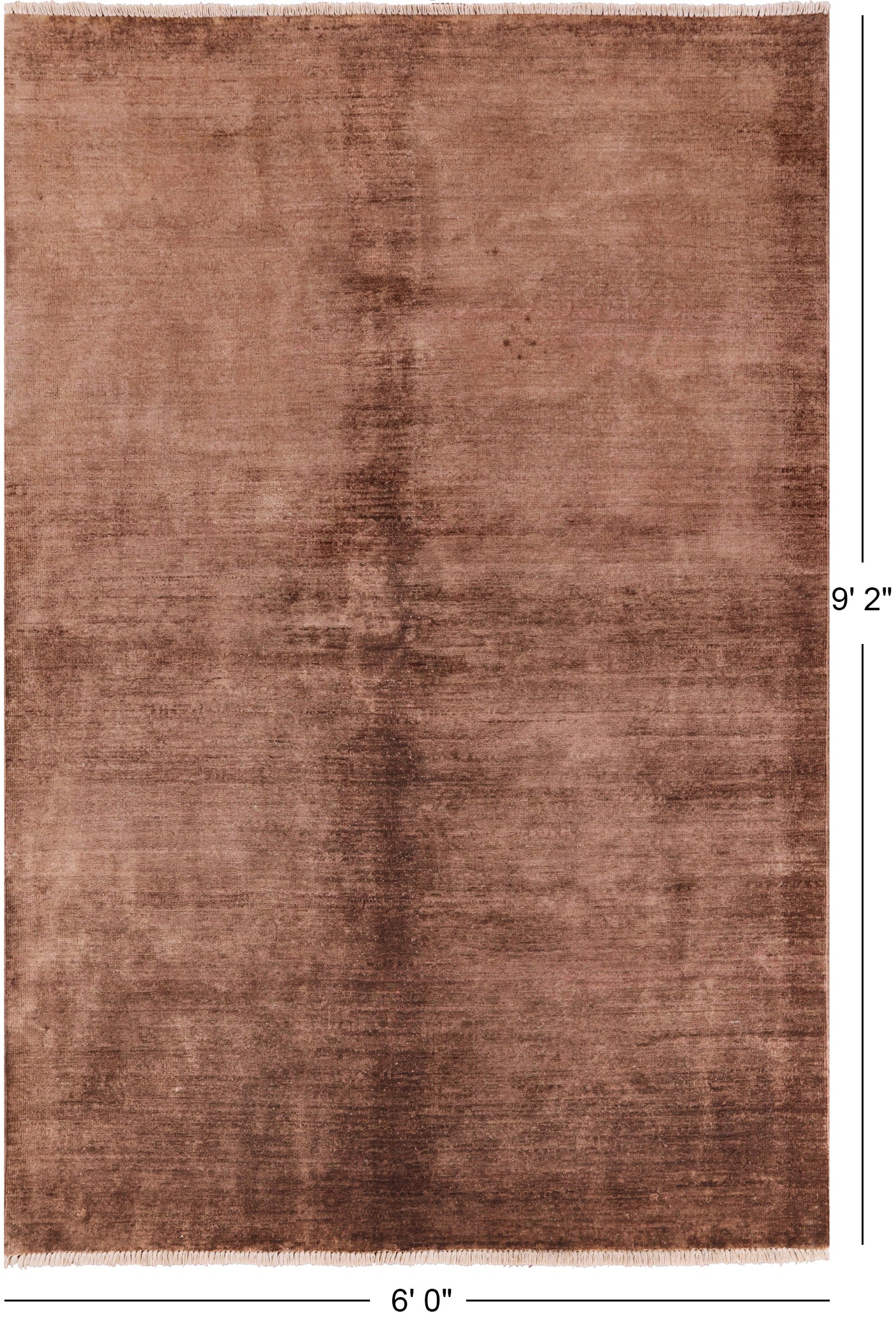 Full Pile Overdyed Handmade Wool Rug - 6' 0" X 9' 2" - Golden Nile