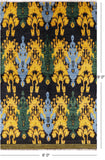 Ikat Hand Knotted Wool Rug - 6' 0" X 9' 0" - Golden Nile