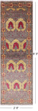 Grey William Morris Handmade Wool Runner Rug - 2' 8" X 8' 5" - Golden Nile