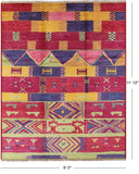 Navajo Design Hand Knotted Wool Rug - 9' 5" X 11' 10" - Golden Nile